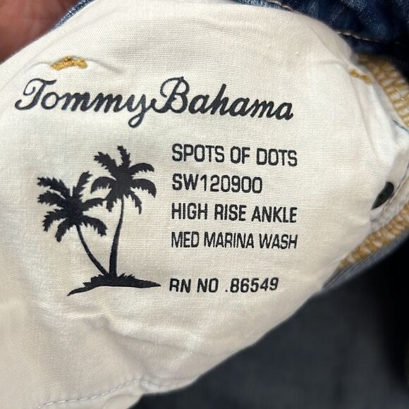 Tommy Bahama spots of dots Blue jeans size 2 NWOT - Picture 12 of 16